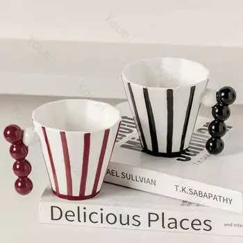 Легкая роскошная парная кружка, офисная, симпатичная, керамическая, кофейная чашка, домашняя, для послеобеденного чая, изысканная и уникальная, молочная чашка, столовая посуда