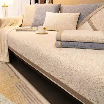 Легкая роскошная подушка для дивана для гостиной, четырехсезонная универсальная подушка для дивана из синели, противоскользящая подушка для дивана с защитой от кошачьих царапин 70*70cm