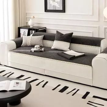 Легкая роскошная подушка для дивана, новинка, универсальные нескользящие подушки для сидений Four Seasons, осень и зима, кожаный чехол для дивана, полотенце 70*70cm