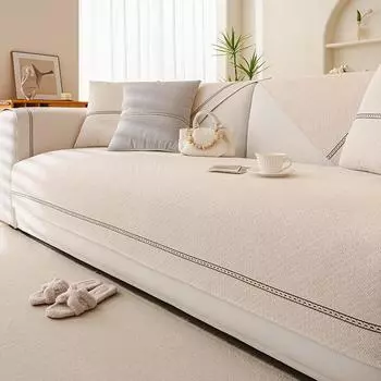 Легкая роскошная подушка для дивана в скандинавском стиле, синель, не царапающая, с антипригарным покрытием, шерстяной чехол для дивана, полотенце, нескользящая всесезонная универсальная подушка для сиденья 70*70cm