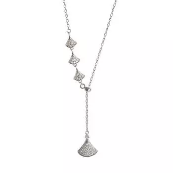 Легкая роскошная подвеска в форме веера с изысканным и простым ожерельем на ключицу для женщин, новые аксессуары для женщин, выдвижной дизайн для женщин