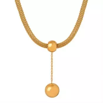 Легкая роскошная полая плетеная цепочка с бахромой, подвеска в виде стального шарика, титановое стальное ожерелье, цепочка на ключицу вдовствующей императрицы