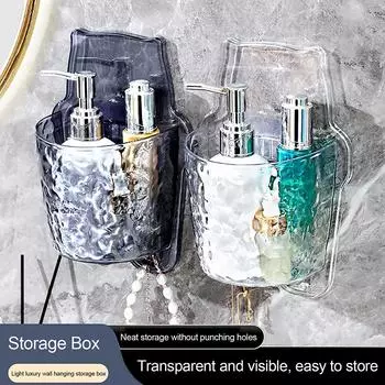 Легкая роскошная полка для хранения в ванной комнате, тюбик для хранения зубной щетки и зубной пасты, настенная подставка для хранения украшений для бритвы без проколов серый