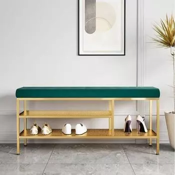 Легкая роскошная полка для обуви, табурет для пеленания обуви в гостиной, шкаф для хранения мебели в прихожей, скамейка из кожи в скандинавском стиле, экономит место