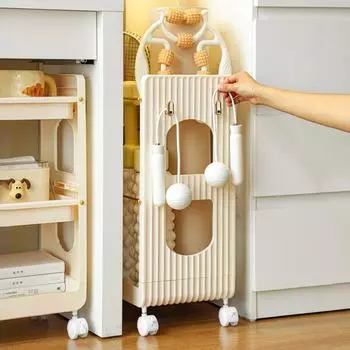 Легкая роскошная прозрачная корзина для хранения ковриков для йоги, стойка для хранения фитнес-инструментов, рама для бадминтонной ракетки, шов с колесом, корзина для игрушек зелёный