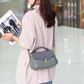 Легкая роскошная ретро-сумочка из натуральной кожи, маленькая квадратная женская дизайнерская модная сумка-раскладушка с диагональной ручкой чёрный