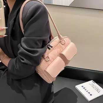 Легкая роскошная сумка через плечо для женщин весна-лето новая корейская популярная сумка высокого качества с матовой текстурой сумки через плечо