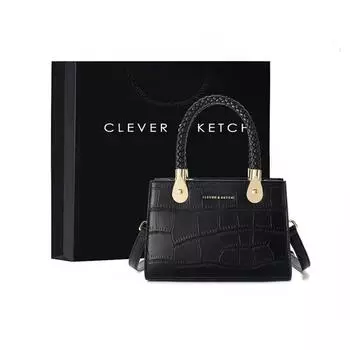 Легкая роскошная сумка с крокодиловым принтом, косая ручная работа, подарок на день рождения, длина 20 см, ширина 9 см, высота 14 см белый