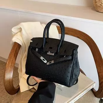 Легкая роскошная текстура портативная платиновая сумка женская осенне-зимняя модная темпераментная простая сумка-мессенджер через плечо 25.5*14.5*20.5 коричневый