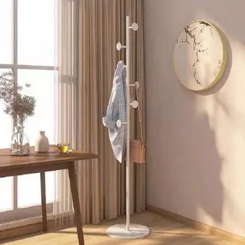 Легкая роскошная вешалка для одежды, вертикальная вешалка для одежды, напольная вешалка для одежды для спальни, дома, вешалка для одежды из металла, не занимает места для хранения белый