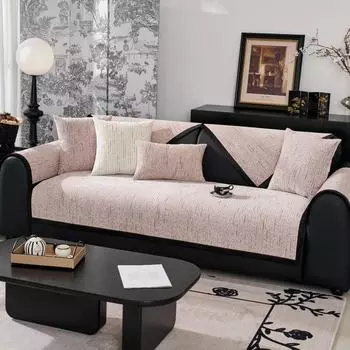 Легкая роскошная высококачественная диванная подушка Four Seasons, универсальные нескользящие подушки для сидения, кожаный чехол для дивана, полностью покрытая тканью 70*70cm