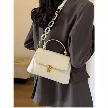 Легкая роскошная женская сумка через плечо из искусственной кожи, модная короткая ручка, женские сумки для поездок на работу, новые трапециевидные сумки на одно плечо