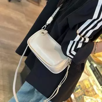 Легкая роскошная женская сумка-мессенджер из коровьей кожи первого слоя, модная сумка подмышкой, высококачественная сумка-пельмень, кожаная сумка на одно плечо. коричневый