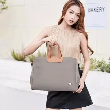 Легкая роскошная женская сумка Niche, универсальная, простая, портативная, через плечо, модная женская сумка-портфель 36*27.5*14cm серый
