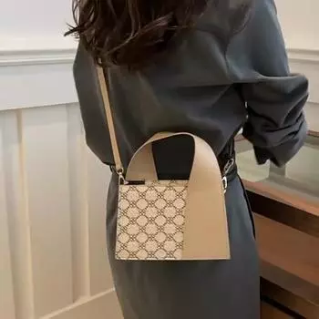 Легкая роскошная женская сумка, новая модная клетчатая сумка и сумочка, модная универсальная сумка через плечо 20x7x13cm хаки