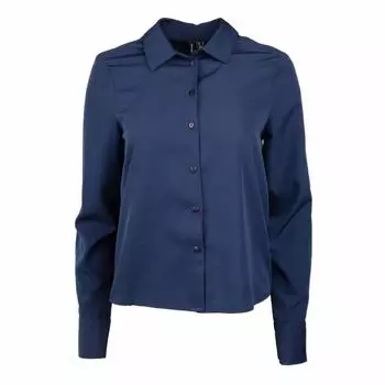 Легкая рубашка классического кроя с длинным рукавом и пуговицами Elina Woman VERO MODA