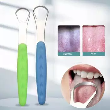 Легкая щетка для языка, глубоко очищающая, полезная, освежающая дыхание, очиститель инструментов синий