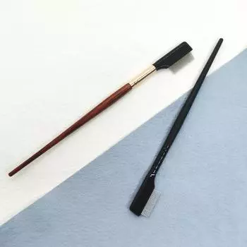 Легкая щеточка для ресниц Экологичная Удобная стальная игла цвет старого дерева