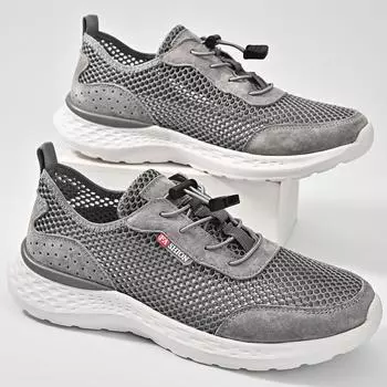 Легкая сетчатая обувь большого размера, мужская уличная дышащая повседневная мужская обувь с сетчатой сеткой 47 чёрный