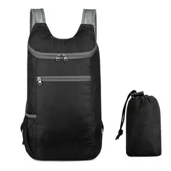 Легкая складная сумка 20 л, рюкзак для отдыха на природе, походов, путешествий, спортивная сумка черный серый