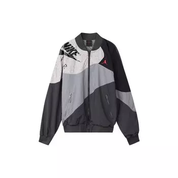 Легкая спортивная лоскутная куртка Jordan Legacy AJ4 с логотипом, мужская куртка дымчато-серого цвета CQ8308-070 M