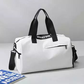 Легкая спортивная сумка для мужчин, водоотталкивающая, сухая, влажная, разделительная дорожная сумка, разделительные сумки для обуви, женская, большая вместимость, дорожная, переносная, через плечо сумка белый