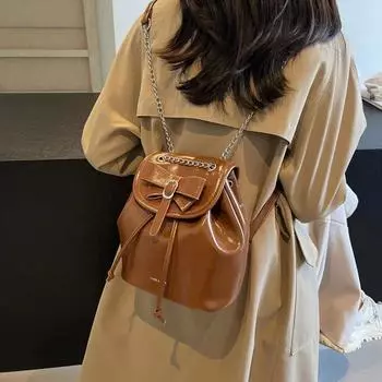 Легкая сумка через плечо для женщин, дорожный рюкзак на цепочке, элегантный