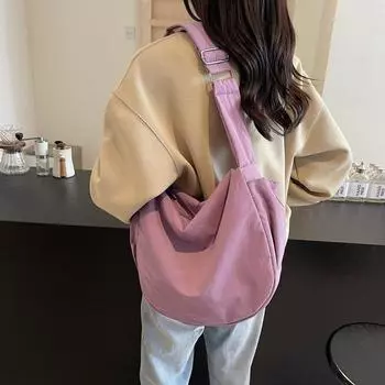 Легкая сумка через плечо, женская сумка через плечо большой вместимости бежевый