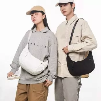 Легкая сумка-мессенджер из нейлона, студенческая сумка для мобильного телефона, сумка для пары чёрный