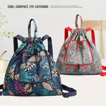 Легкая сумка на шнурке, многофункциональный складной рюкзак, повседневная сумка для покупок, походов Style 5