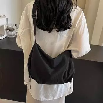 Легкая сумка-тоут для мужчин и женщин – сумка-мессенджер через плечо для велосипедных поездок и повседневных поездок, водонепроницаемая чёрный