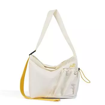 Легкая сумка женская большой вместимости для поездок на работу, на плечо бежевый