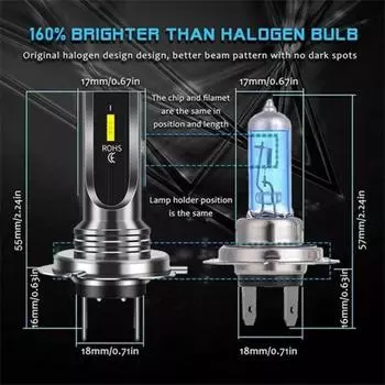 Легкая супер яркая лампа для фар с длительным сроком службы 6000K 120 Вт H7 H7