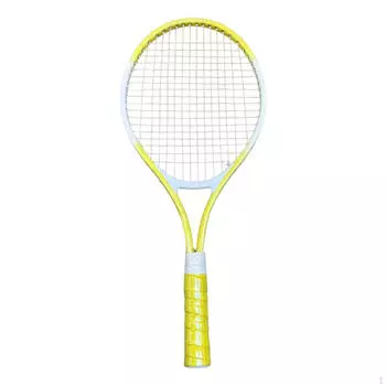 Легкая теннисная ракетка с ударопрочной конструкцией и нейлоновыми струнами для летнего использования Yellow