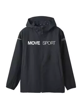 Легкая теплая толстовка с капюшоном на молнии AIRY TRANSFER BK M [DESCENTE]