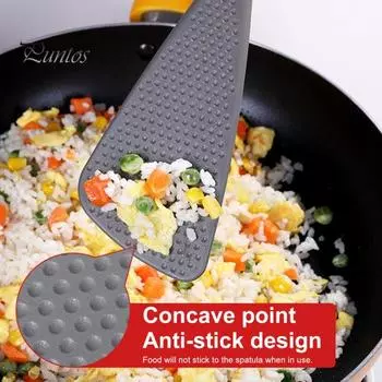 Легкая термостойкая маслостойкая треугольная лопатка с удобной ручкой, лопатка для жарки, кухонная утварь серый