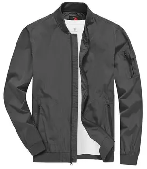 Легкая тонкая ветрозащитная куртка-бомбер для тренировок, работы на воде, весна и осень, серая [Gopune] мужская ветровка, куртка, джемпер, куртка, одежда,