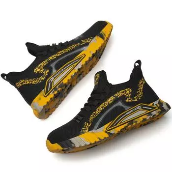 Легкая, ударопрочная, дышащая защитная обувь, противоскользящая рабочая обувь 39 оранжевый