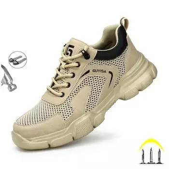 Легкая удобная защитная обувь для мужчин и женщин, рабочая обувь, кроссовки, обувь со стальным носком, устойчивая к проколам, дышащая защитная обувь 37