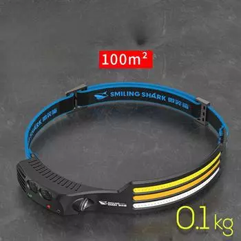 Легкая уличная лампа для рыбалки, большая насадка, интеллектуальная индуктивная мигающая фара красного света.