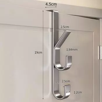 Легкая установка Дверной крючок-Прочная металлическая вешалка для одежды, Подходит для одежды, шляп и сумок-Компактный дизайн, Подходит для спальни S