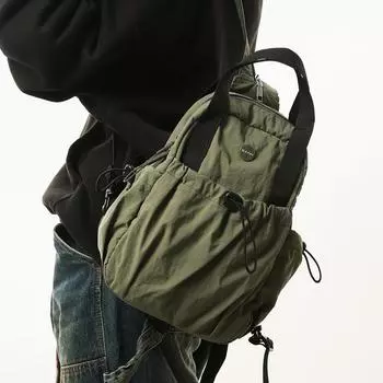 Легкая водонепроницаемая многофункциональная женская сумка на груди с завязками на шнурке, рюкзак через плечо жёлтый