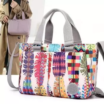 Легкая водонепроницаемая нейлоновая сумка на плечо, большая вместительная сумка, сумки на плечо для работы, школы и путешествий, сумки на плечо чёрный