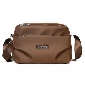 Легкая водоотталкивающая нейлоновая сумка через плечо, маленькая квадратная женская сумка для мобильного телефона кофейный