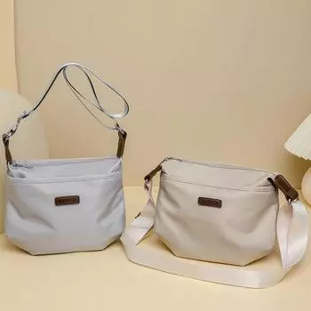 Легкая водоотталкивающая нейлоновая сумка женская сумка через плечо сумка через плечо бежевый