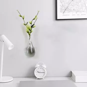 Легкая заполняя гидропонная ваза округлой формы прочная настенная подвесная цветочная горшок A