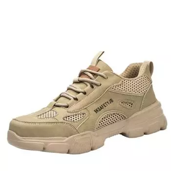 Легкая защитная обувь для мужчин, противоударная и противопрокольная, дышащая, с большой сеткой, стальная, Baotou Labor Insurance Shoes 37