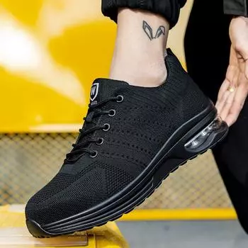 Легкая защитная обувь, рабочие кроссовки со стальным носком, мужские неразрушимые защитные рабочие ботинки унисекс 40