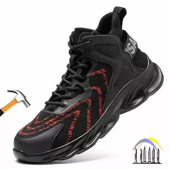 Легкая защитная рабочая обувь для женщин и мужчин, защитные кроссовки для работы, устойчивые к проколам, со стальным носком 37