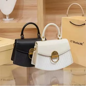 Легкая женская сумка люксового бренда, новая дизайнерская сумка высокого класса, сумка через плечо на одно плечо 23-7-17cm